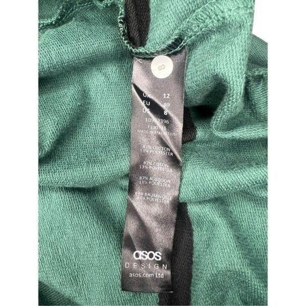 ASOS Design Women's 8 Oversized Mini Sweatshirt Hoodie Dress Striped - Picture 6 of 6